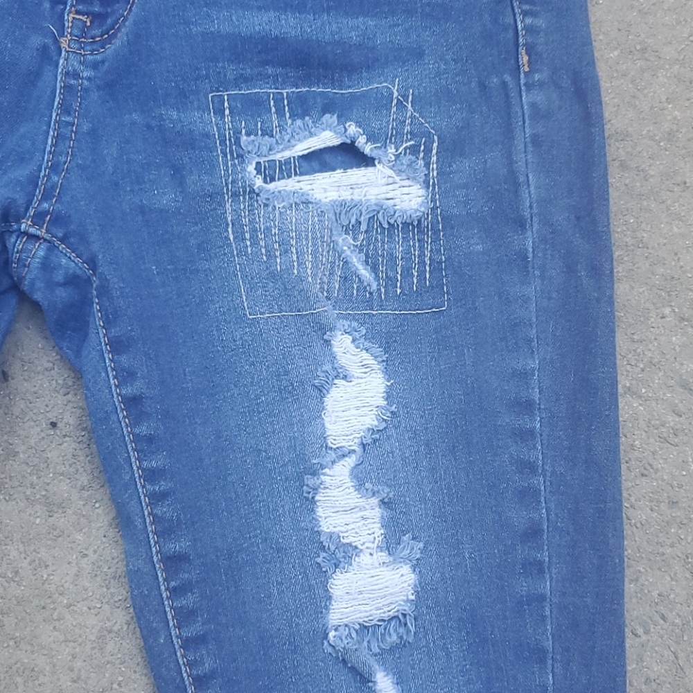 RELISTED Wax Jeans los Angeles destroyed skinny - Picture 3 of 6
